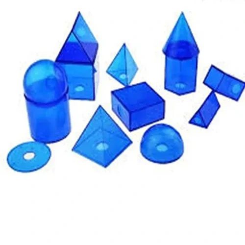 Blue transparent Geometrical feature in 12 shapes Math teaching resourcesv